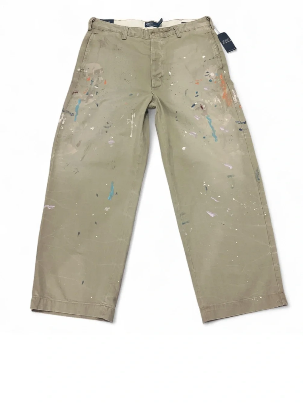 Polo by Ralph Lauren The Big Chino Khaki Paint-Splatter Pants 36/30
